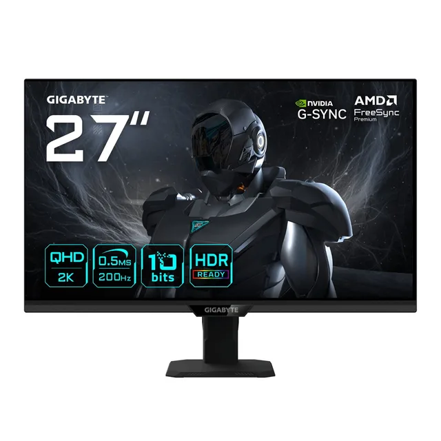 Cm (27") 2560 X 1440 Pixel Gigabyte G27Q20T EK 16:9 Quad HD SS-IPS 0,5 Ms 200 Hz HDR DisplayPort HDMI VESA 68,6
