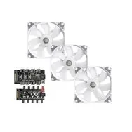 Bitspower Notos RGB PWM Fan 120mm - White 3-Pack