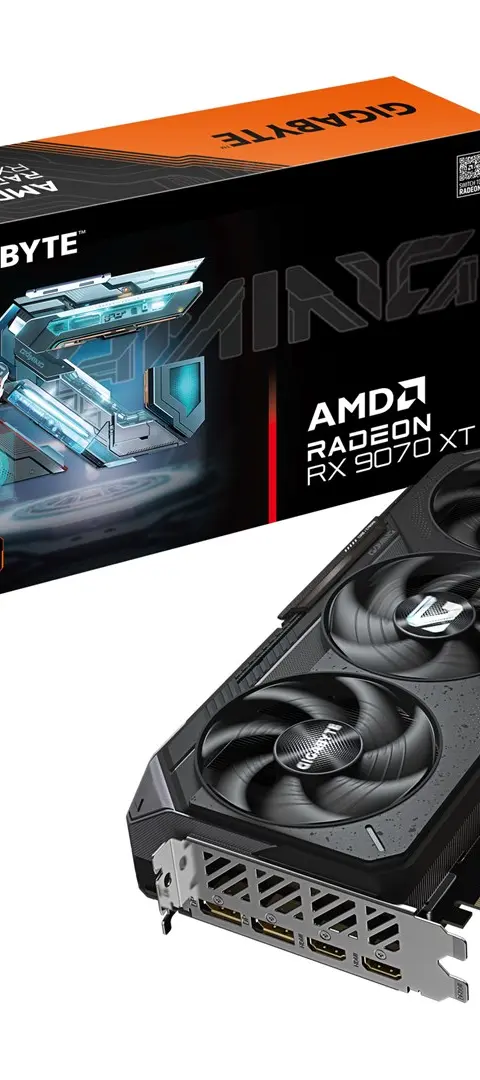 GIGABYTE Radeon RX 9070 XT GAMING 16G Graphics Card - 16GB GDDR6, 256bit, PCI-E 5.0, 2970 MHz Core Clock, 2 x DisplayPort 2.1a, 2 x HDMI 2.1b, GV-R9070XTGAMING-16GD