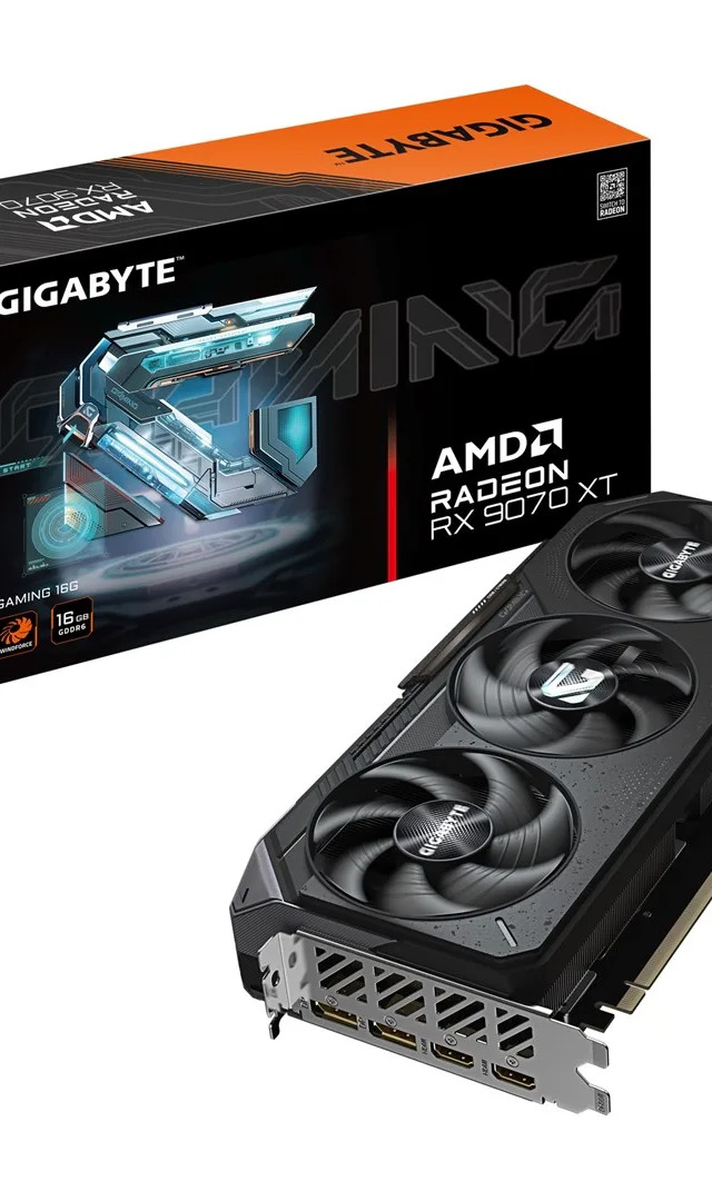 GIGABYTE Radeon RX 9070 XT GAMING 16G Graphics Card - 16GB GDDR6, 256bit, PCI-E 5.0, 2970 MHz Core Clock, 2 x DisplayPort 2.1a, 2 x HDMI 2.1b, GV-R9070XTGAMING-16GD
