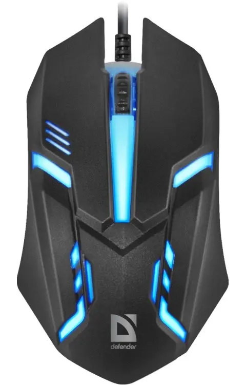 MOUSE DEFENDER CYBER MB-560L BLACK 7 COLORS 1200DPI 3P