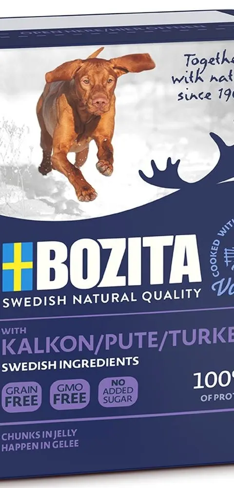 BOZITA Wet Dog Food Chunks In Jelly Turkey 370 G