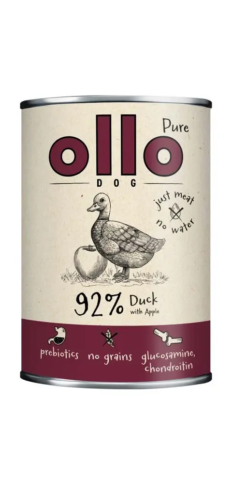 OLLO Pure Duck With Apple - Wet Dog Food - 400g