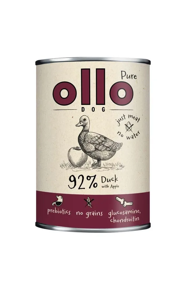 OLLO Pure Duck With Apple - Wet Dog Food - 400g