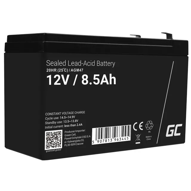 Green Cell AGM47 AGM/Gel Battery 12V 8.5AH