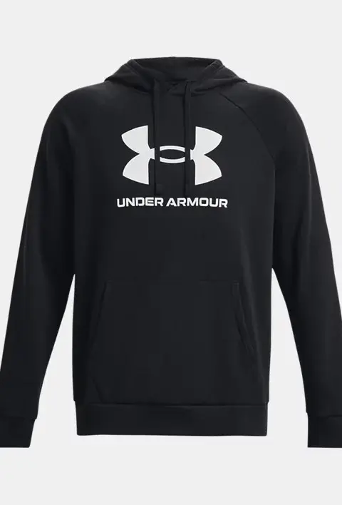 Hoodie Under Armour Rival Fleece Logo - Black/Whit