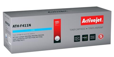 Activejet ATH-F411N Toner cartridge for HP/Canon printers, compatible with HP 410A CF411A; Canon CRG 046 C 1249C002; Supreme; 2,300 pages; cyan