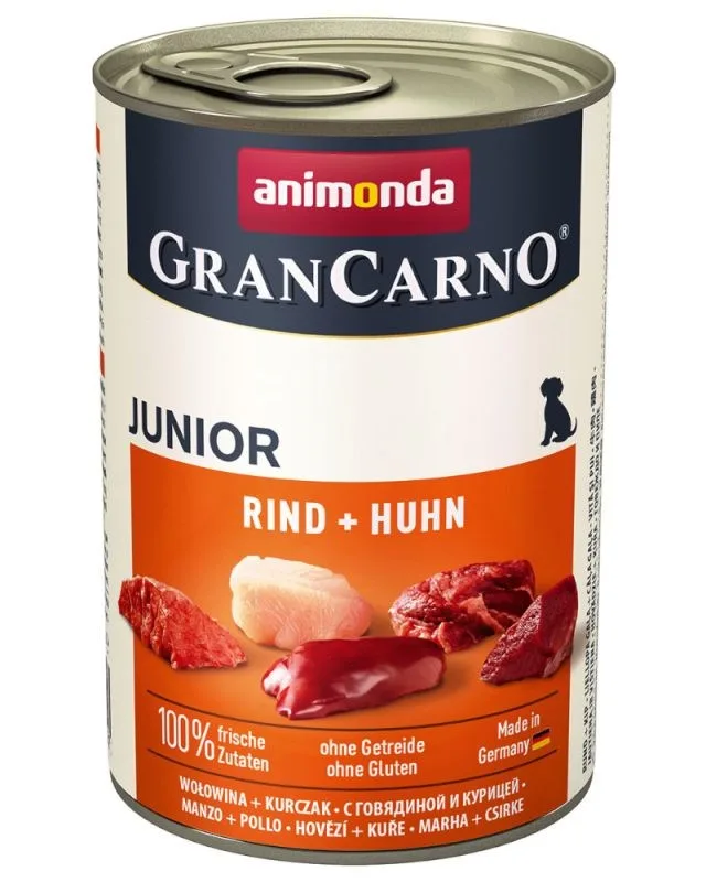 ANIMONDA GranCarno Junior Beef And Chicken - Wet Dog Food - 400g