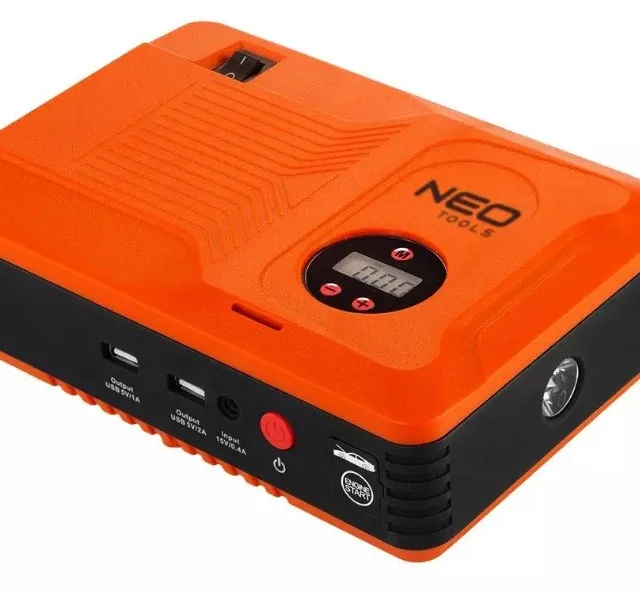 Neo Tools "Jumpstarter" starting device, 14Ah power bank, 3.5 bar compressor, flashlight