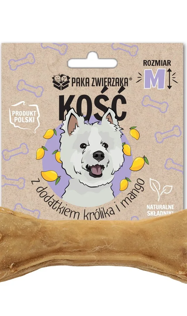 PAKA ZWIERZAKA Bone With Rabbit And Mango M 12 Cm - Dog Treat - 55g