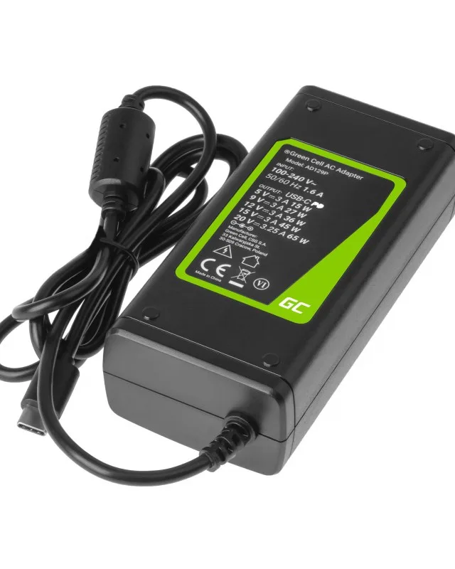 Green Cell AD134P power adapter/inverter Indoor 65 W Black