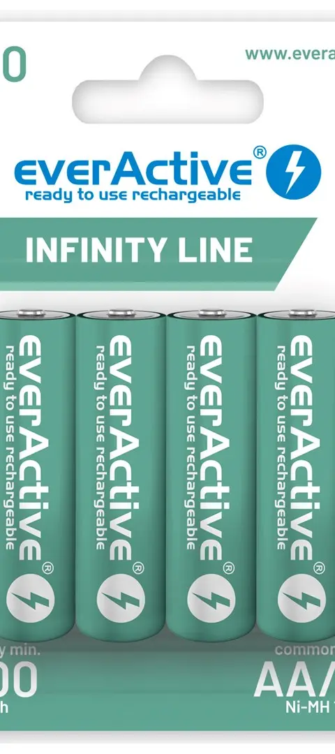 Rechargeable Batteries EverActive Ni-MH R6 AA 1100 MAh Infinity Line - 4 Pieces