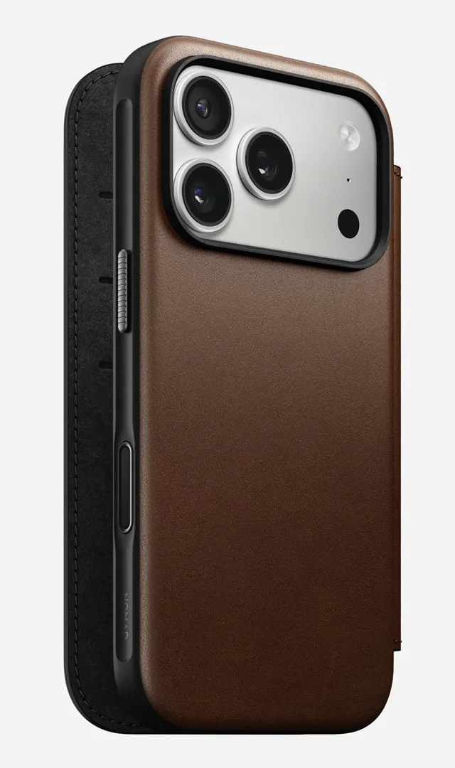 Nomad Modern Leather Folio IPhone 17 Pro Brown
