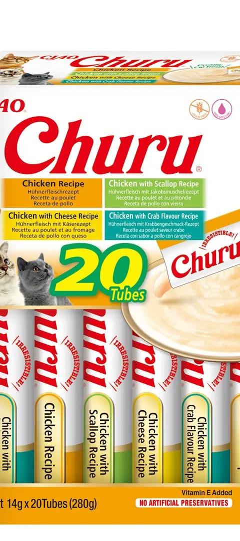 INABA Churu Variety Box Chicken - Cat Treats - 20 X 14g