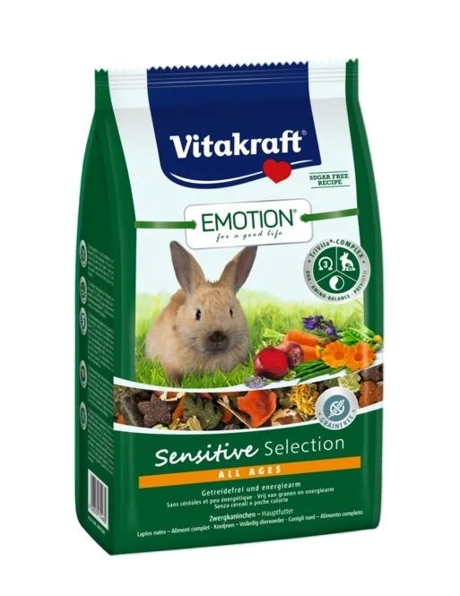 VITAKRAFT EMOTION Sensitive Dry Rabbit Food - 600 G