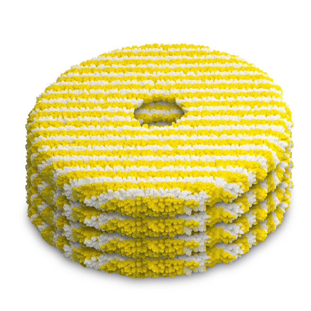 Mop Pad Set For KARCHER RVM 4 (2.269-130.0) Yellow White