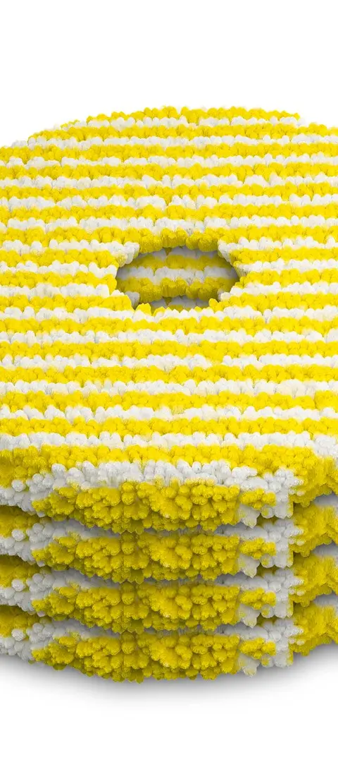 Mop Pad Set For KARCHER RVM 4 (2.269-130.0) Yellow White