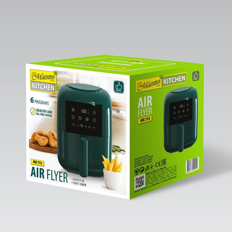 Feel-Maestro MR-755 Fryer 3 L 1200 W Hot Air Fryer Green