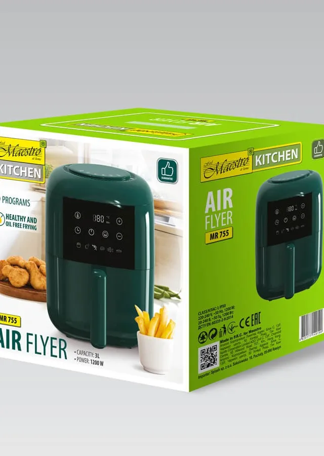 Feel-Maestro MR-755 Fryer 3 L 1200 W Hot Air Fryer Green