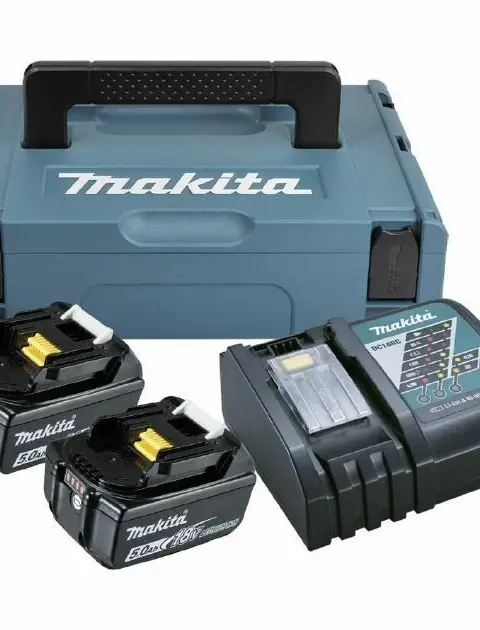 MAKITA POWER SUPPLY KIT 18V 2x5 0Ah (BL1850Bx2 DC18RC) MAKPAC