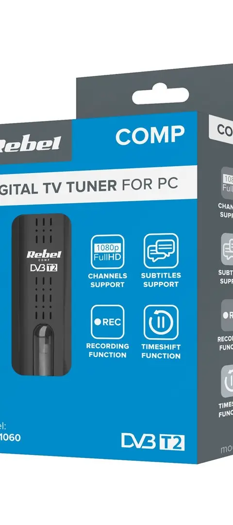 Rebel Comp Tuner DVB-T2 DVB-C DVB-T H.265 HEVC USB