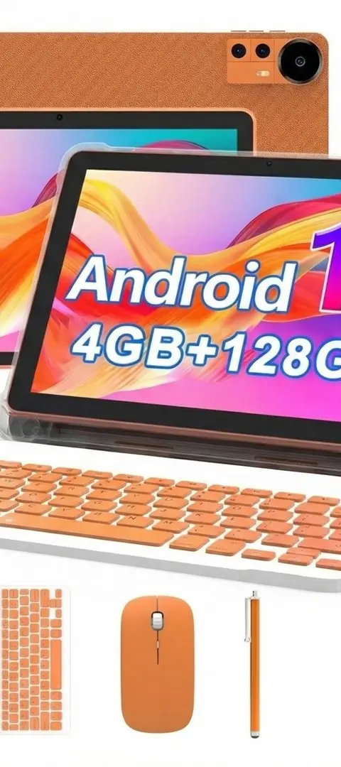 Extralink Tablet CP31 4GB RAM 128GB Orange Tablet Android 15 2Mpx 8Mpx 6000mAh 1280x800px Keyboard Mouse Rysik