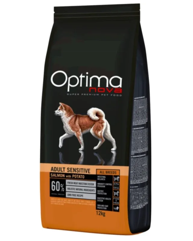 OPTIMANOVA Adult Sensitive Salmon Potato - Dry Dog Food - 12kg