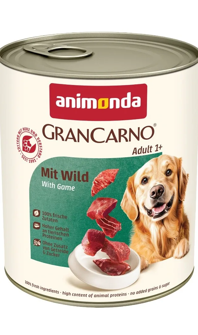 ANIMONDA GranCarno Adult Game - Wet Dog Food - 800g