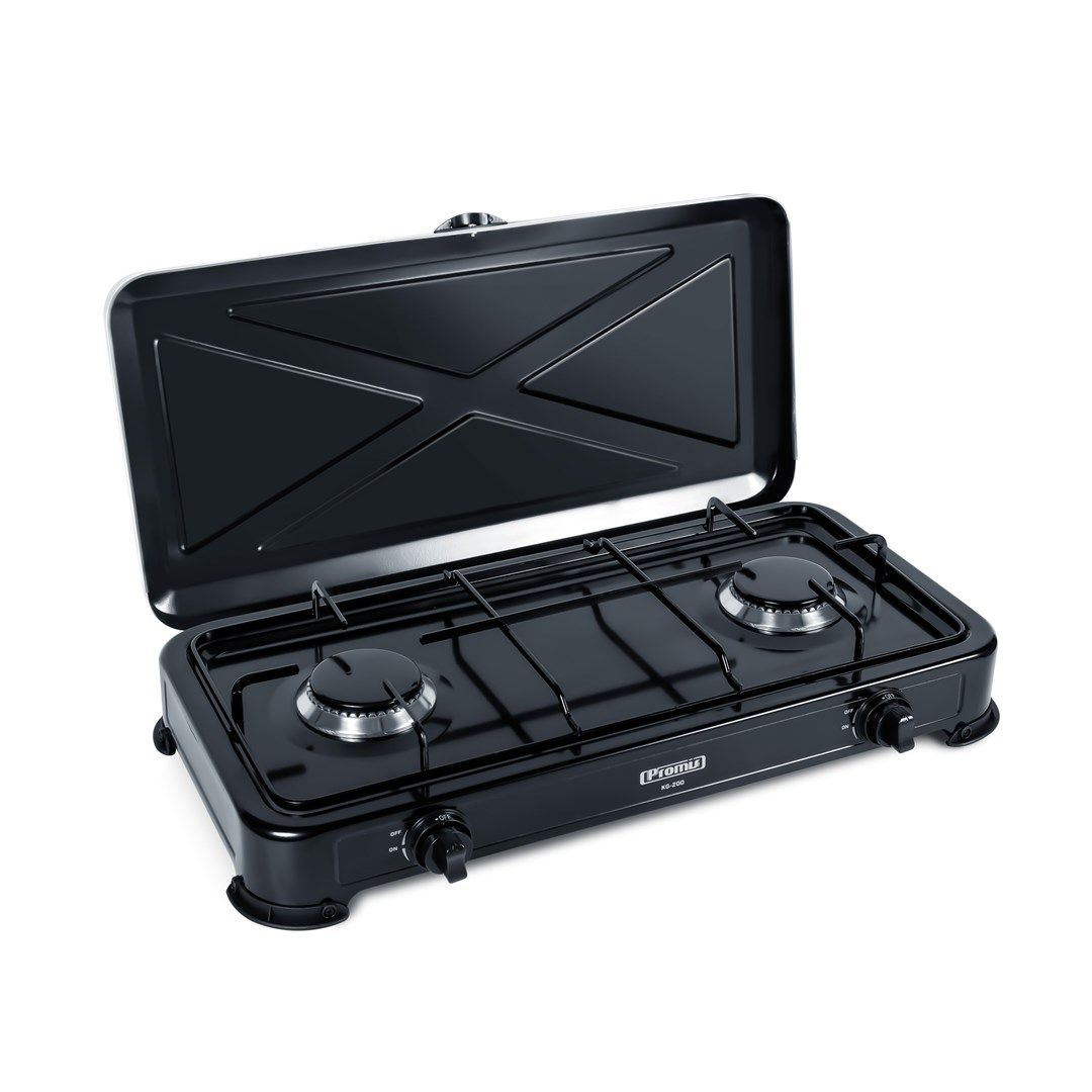 Gas Cooker PROMIS KG200 BLACK WITHOUT REDUCER