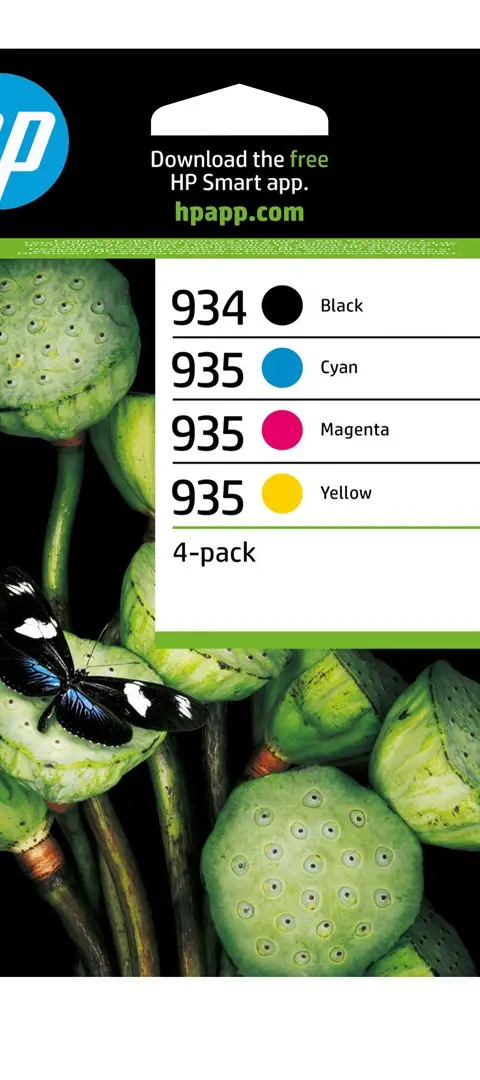 HP 934 Black/935 Cyan/Magenta/Yellow 4-pack Original Ink Cartridges