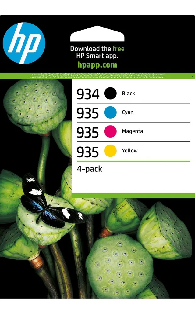 HP 934 Black/935 Cyan/Magenta/Yellow 4-pack Original Ink Cartridges