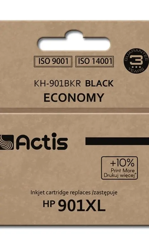 Actis KH-901BKR ink (replacement for HP 901XL CC656AE; Standard; 20 ml; black)