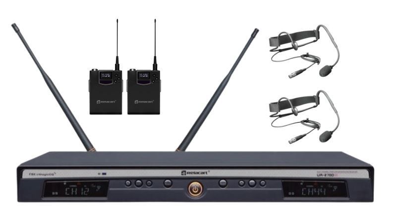 Relacart UR-270D HSAE1 (Wireless Set With Bodypack Transmitter And Two Fitness Microphones)