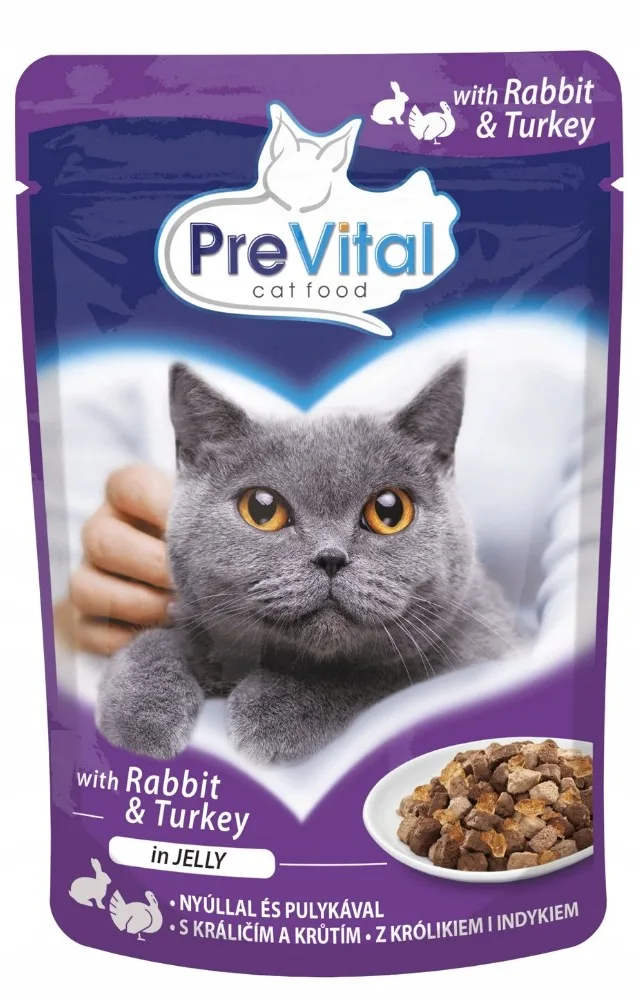 PREVITAL Turkey And Rabbit In Jelly - Wet Cat Food - 100g