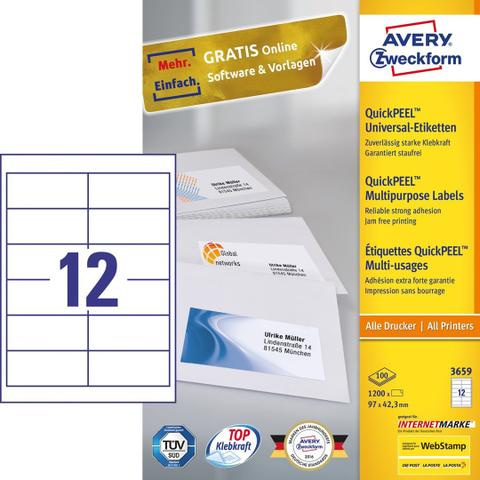AVERY Zweckform Universal-Etiketten 3659