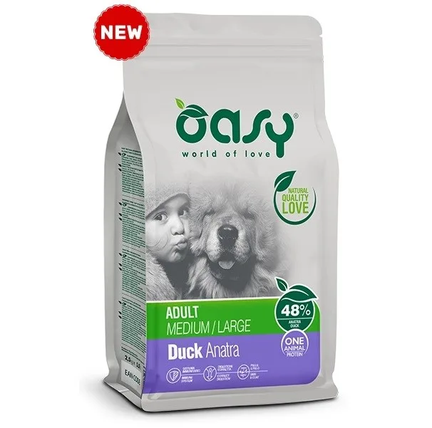 OASY One Animal Protein Adult Medium/Large Duck - Dry Dog Food - 12kg