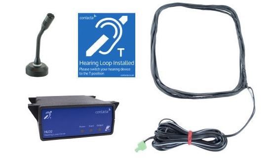 Contacta IL-K200-80-00 Under The Counter Loop System With Brass Stem Halo Microphone
