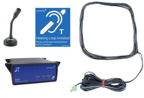 Contacta IL-K200-80-00 Under The Counter Loop System With Brass Stem Halo Microphone
