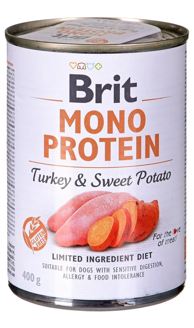 BRIT Mono Protein Turkey With Sweet Potato - Wet Dog Food - 400 G