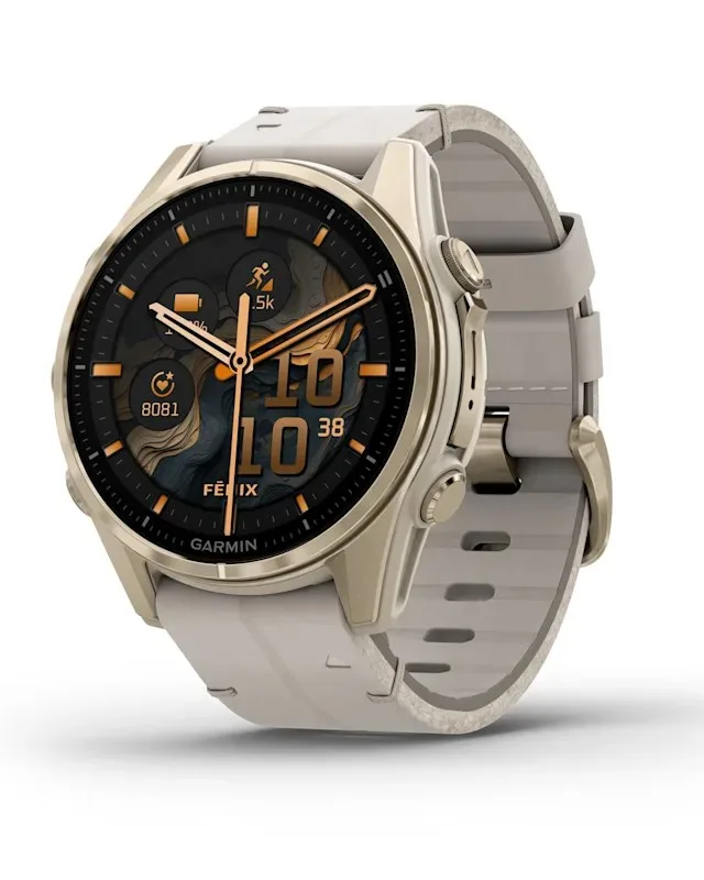 Garmin Fenix 8 3.3 Cm (1.3 ) AMOLED 43 Mm Digital 416 X 416 Pixels Touchscreen Gold Wi-Fi GPS (Satellite)