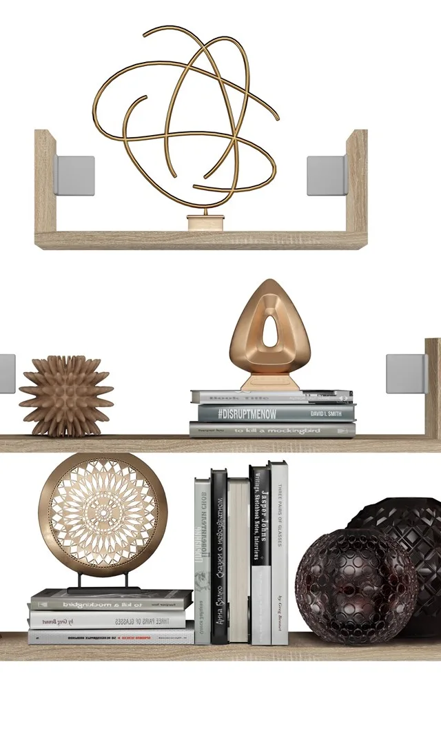 Topeshop MOBI 3P SONOMA Shelve Floating Shelf Wall Mounted Particle Board Oak