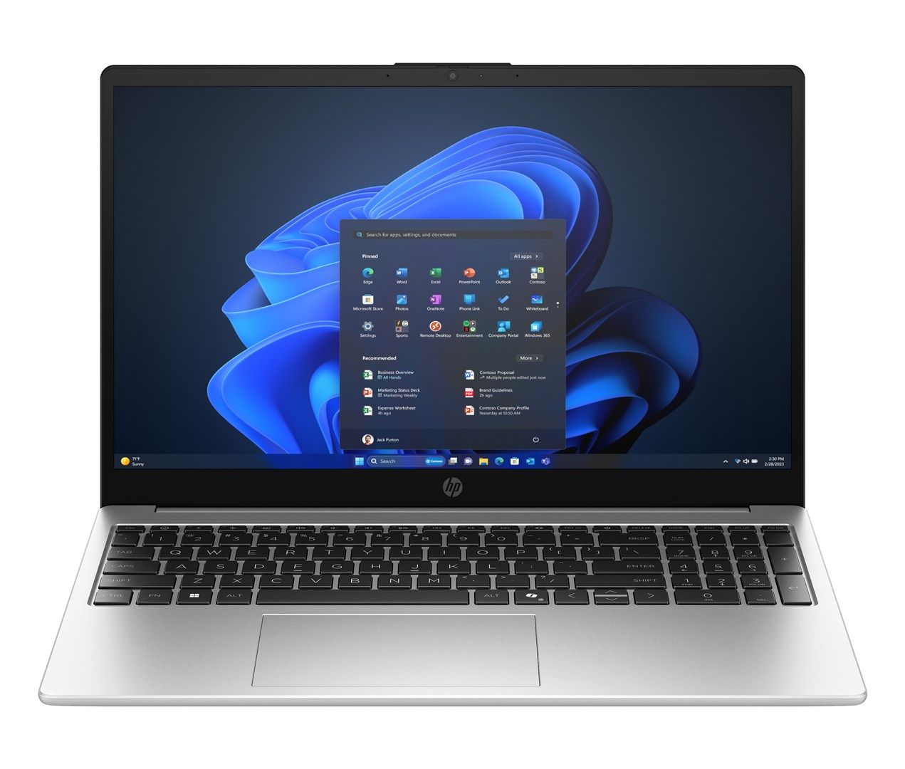 HP 255R G10 AMD Ryzen™ 5 7535U Laptop 39.6 Cm (15.6 ) Full HD 8 GB DDR5-SDRAM 512 GB SSD Wi-Fi 6 (802.11ax) Windows 11 Home Silver