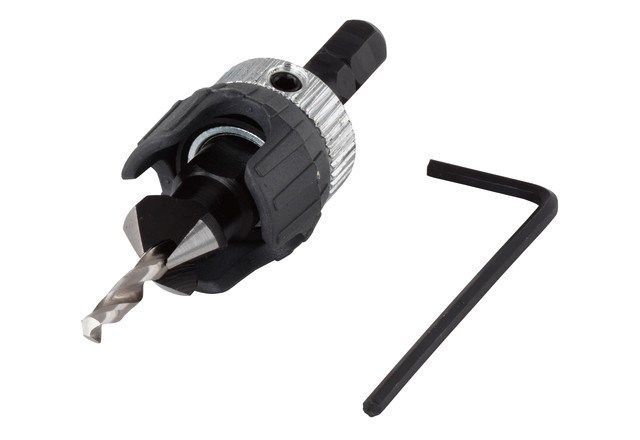 Wolfcraft 2544000 - 3 2-12mm Screw Starter With Countersink And Depth Stop