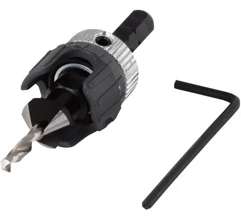 Wolfcraft 2544000 - 3 2-12mm Screw Starter With Countersink And Depth Stop