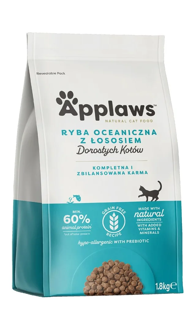 APPLAWS Adult Ocean Fish With Salmon - Dry Cat Food - 1 8kg