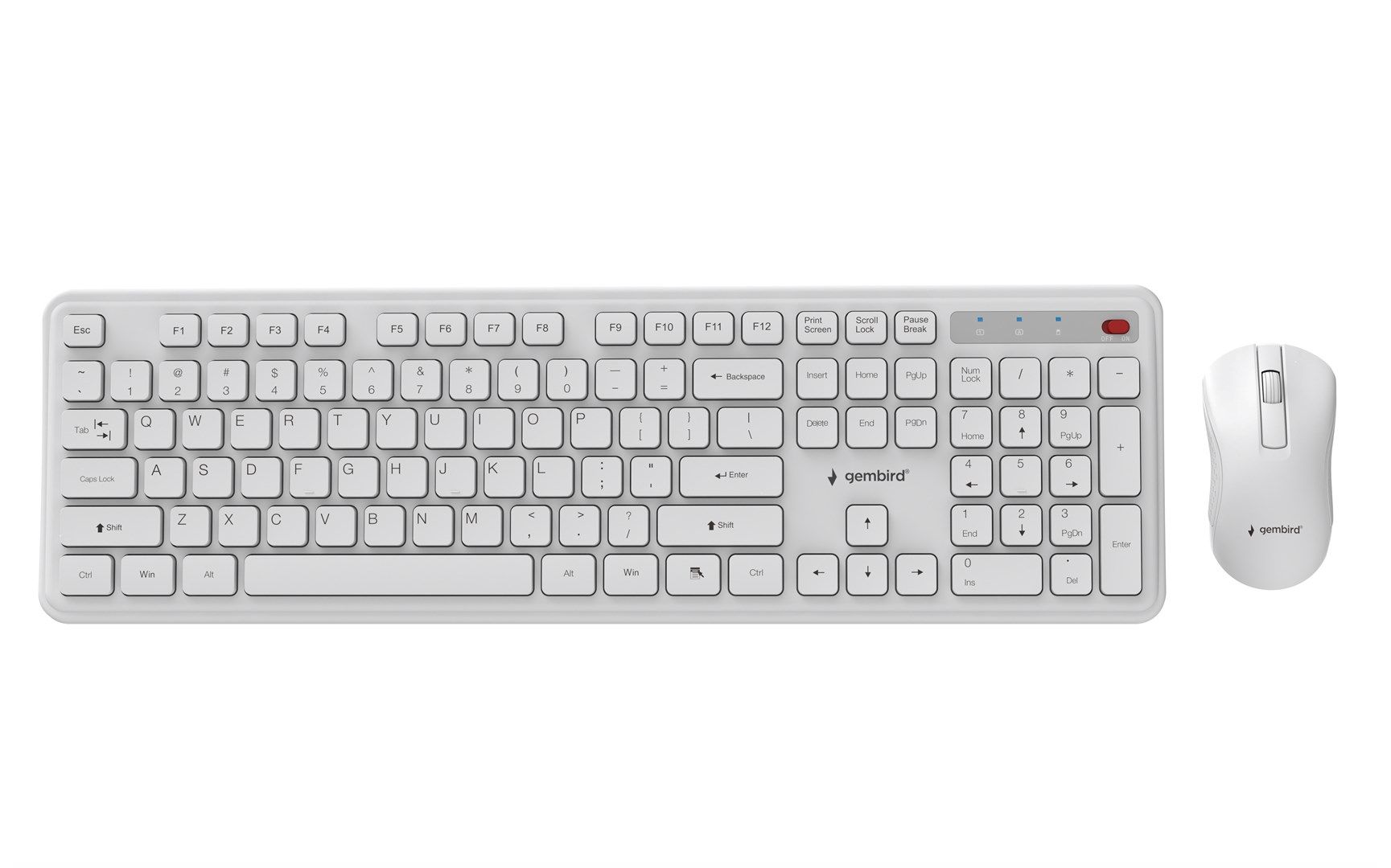 GEMBIRD WIRELESS DESKTOP SET WHITE US LAYOUT