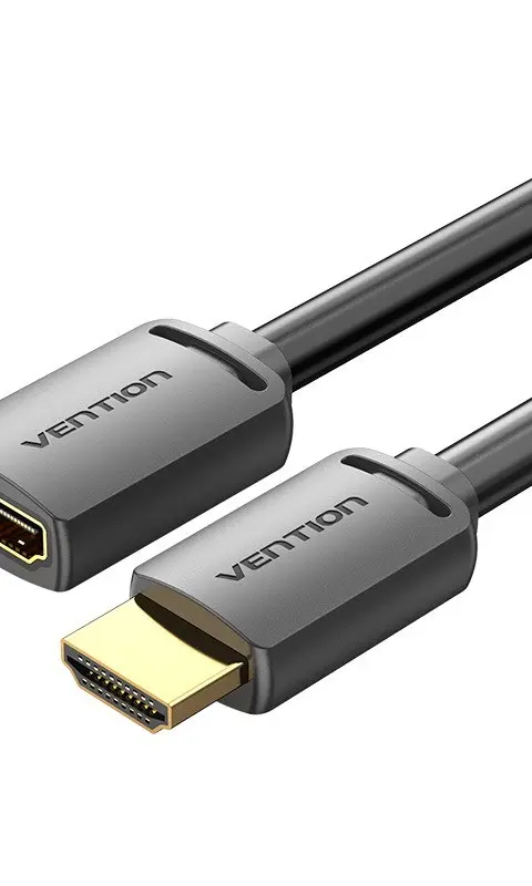 Vention HDMI-A Male to HDMI-A Female 4K HD Cable PVC Type 3M Black
