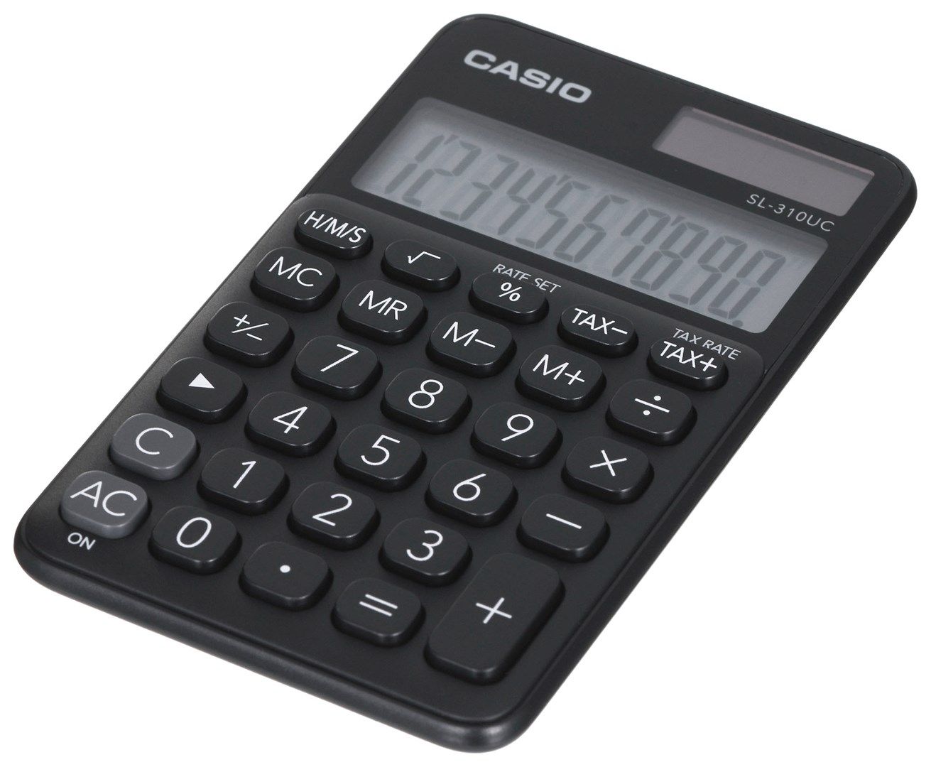 CASIO CALCULATOR POCKET SL-310UC-BK BLACK 10 DIGIT DISPLAY
