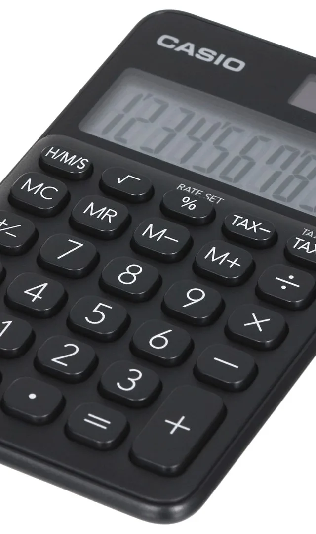CASIO CALCULATOR POCKET SL-310UC-BK BLACK 10 DIGIT DISPLAY