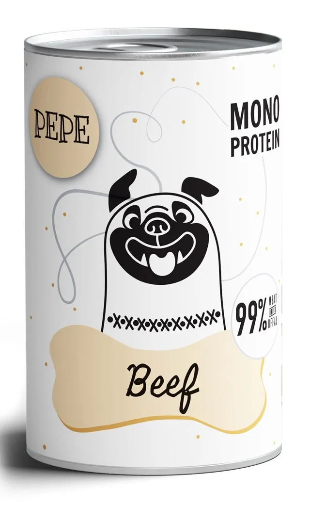 PAKA ZWIERZAKA Pepe Beef - Wet Dog Food - 400g